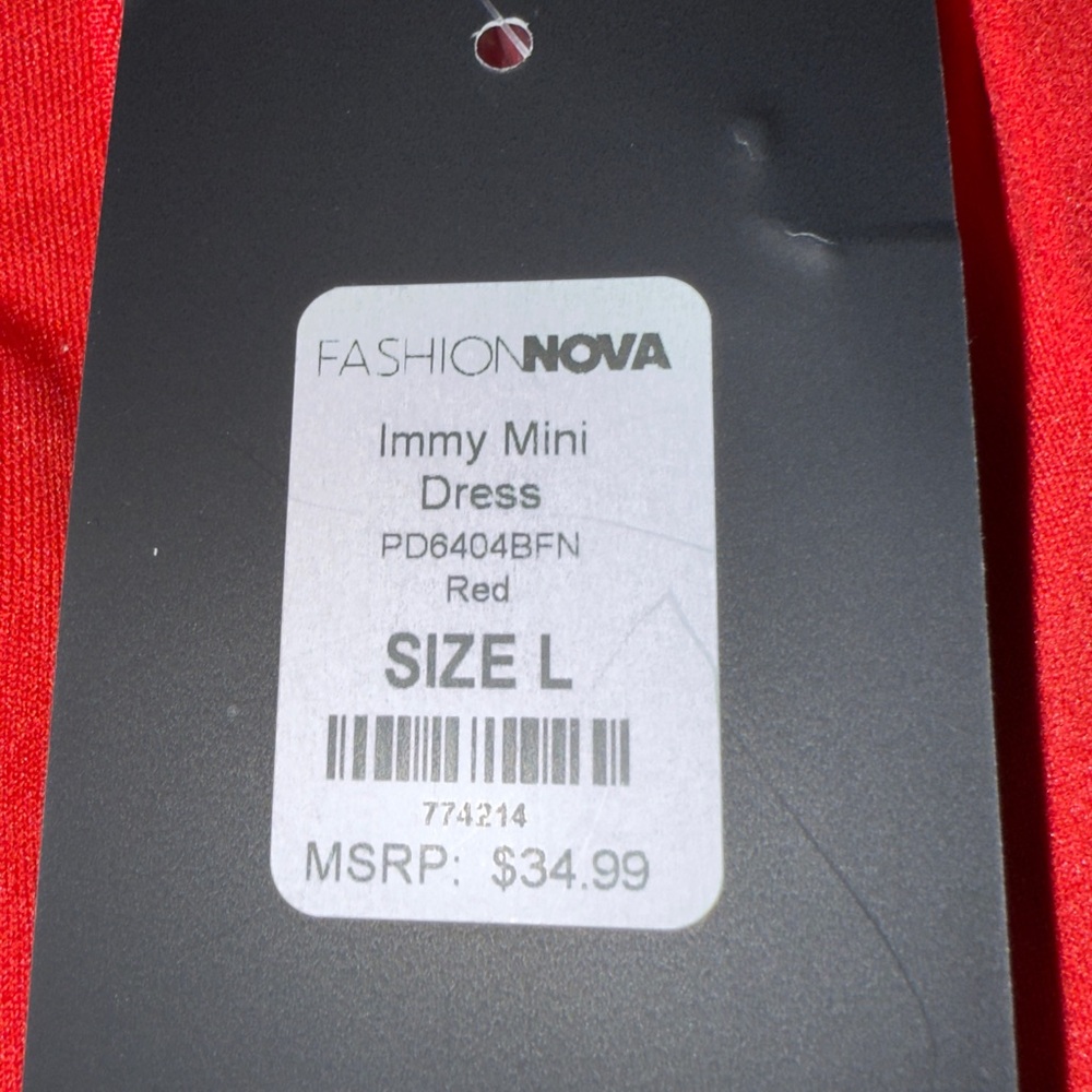 NWT! Fashion Nova Red Immy Mini Dress - Picture 6 of 9